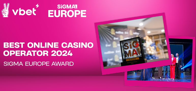 VBET named Best Online Casino Operator at SiGMA Europe Awards 2024