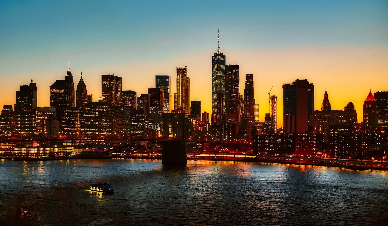 New York City skyline at night