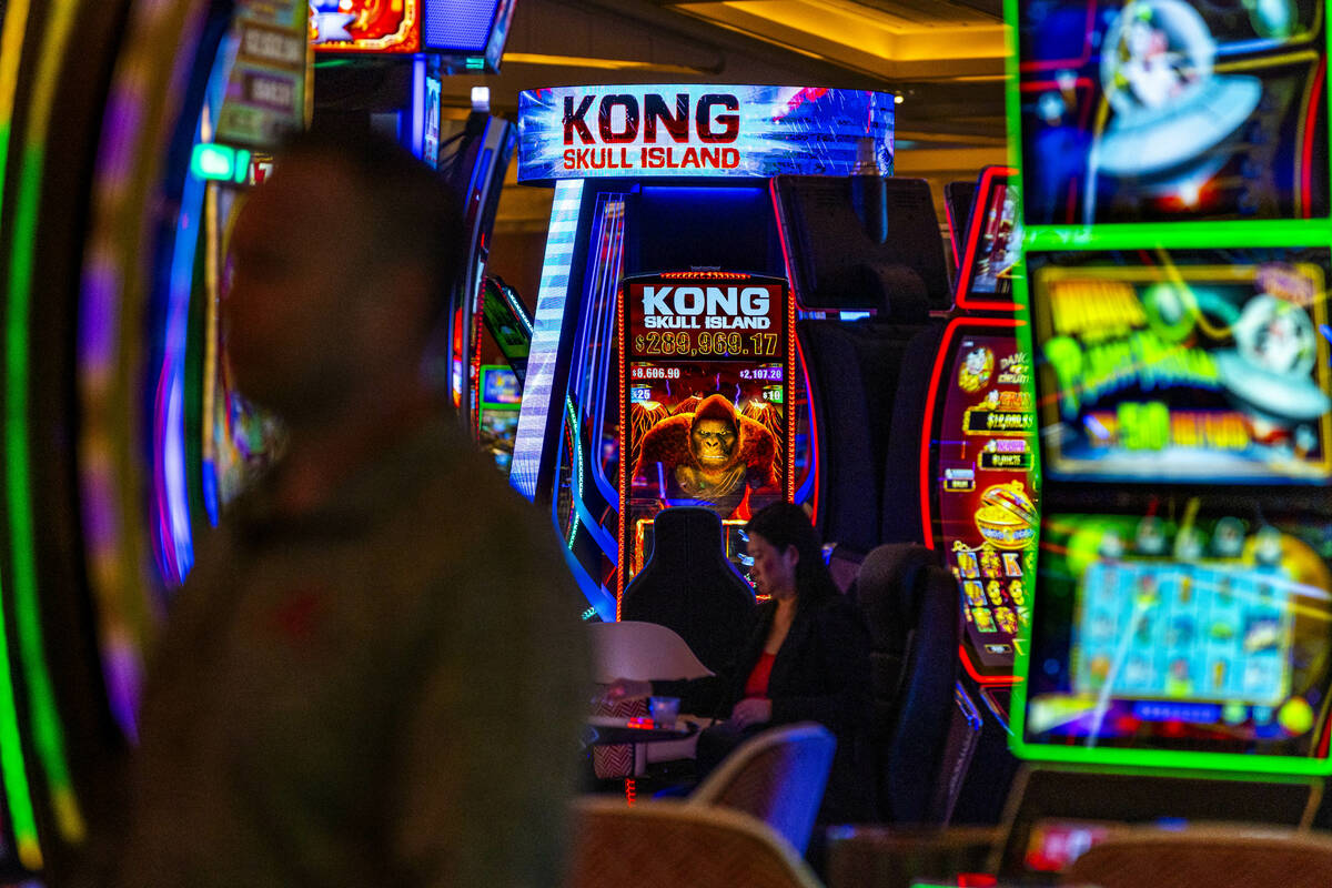 Guests enjoy playing slots at Resorts World on Wednesday, Jan. 29, 2025, in Las Vegas. (L.E. Ba ...