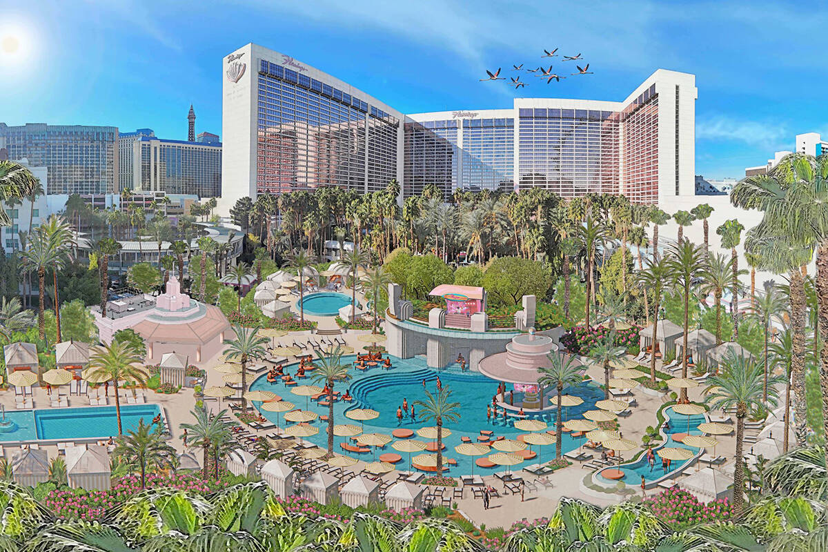 Rendering of the new GO Pool at Flamingo Las Vegas following a $20 renovation. (Caesars Enterta ...