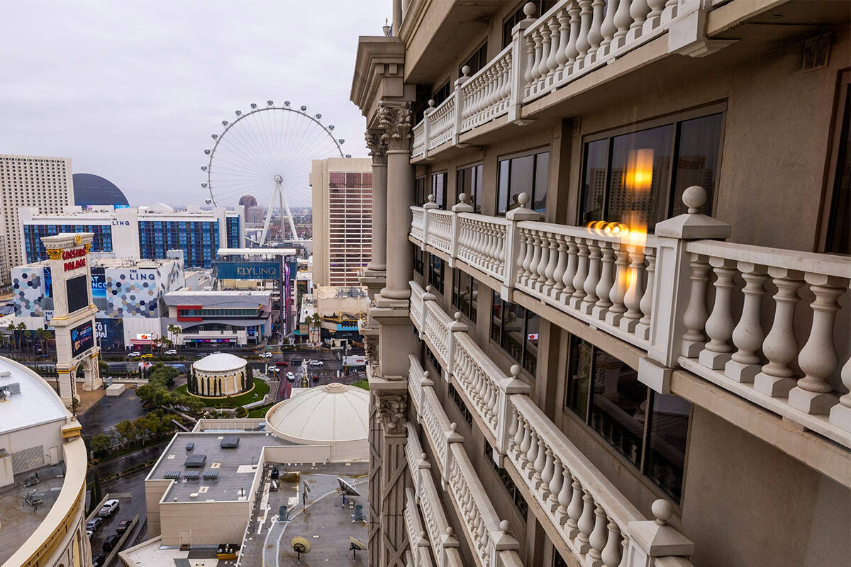 View from a Colosseum Tower Flavian Sky Suite within Caesars Palace as Caesars Entertainment ha ...