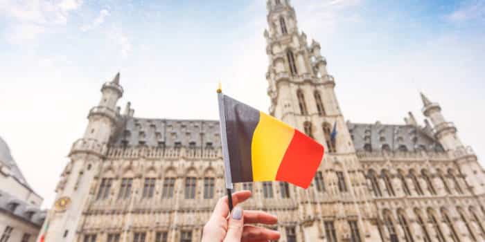 belgian-flag-and-landmark